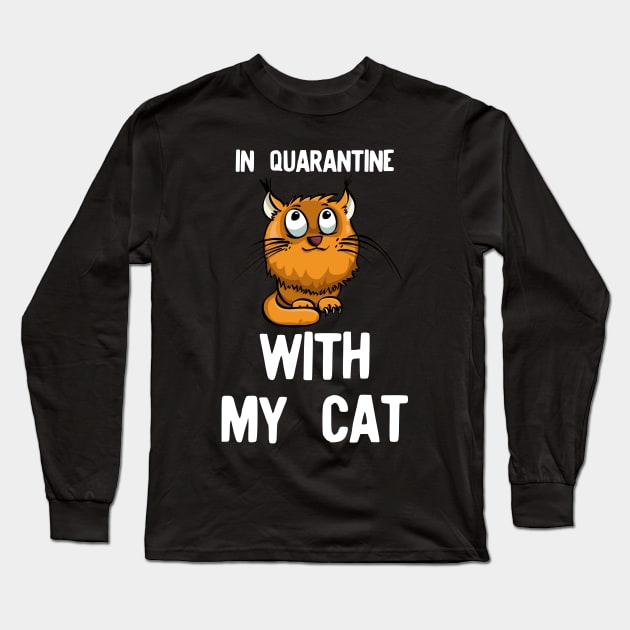 With my cat in quarantine Long Sleeve T-Shirt by afmr.2007@gmail.com